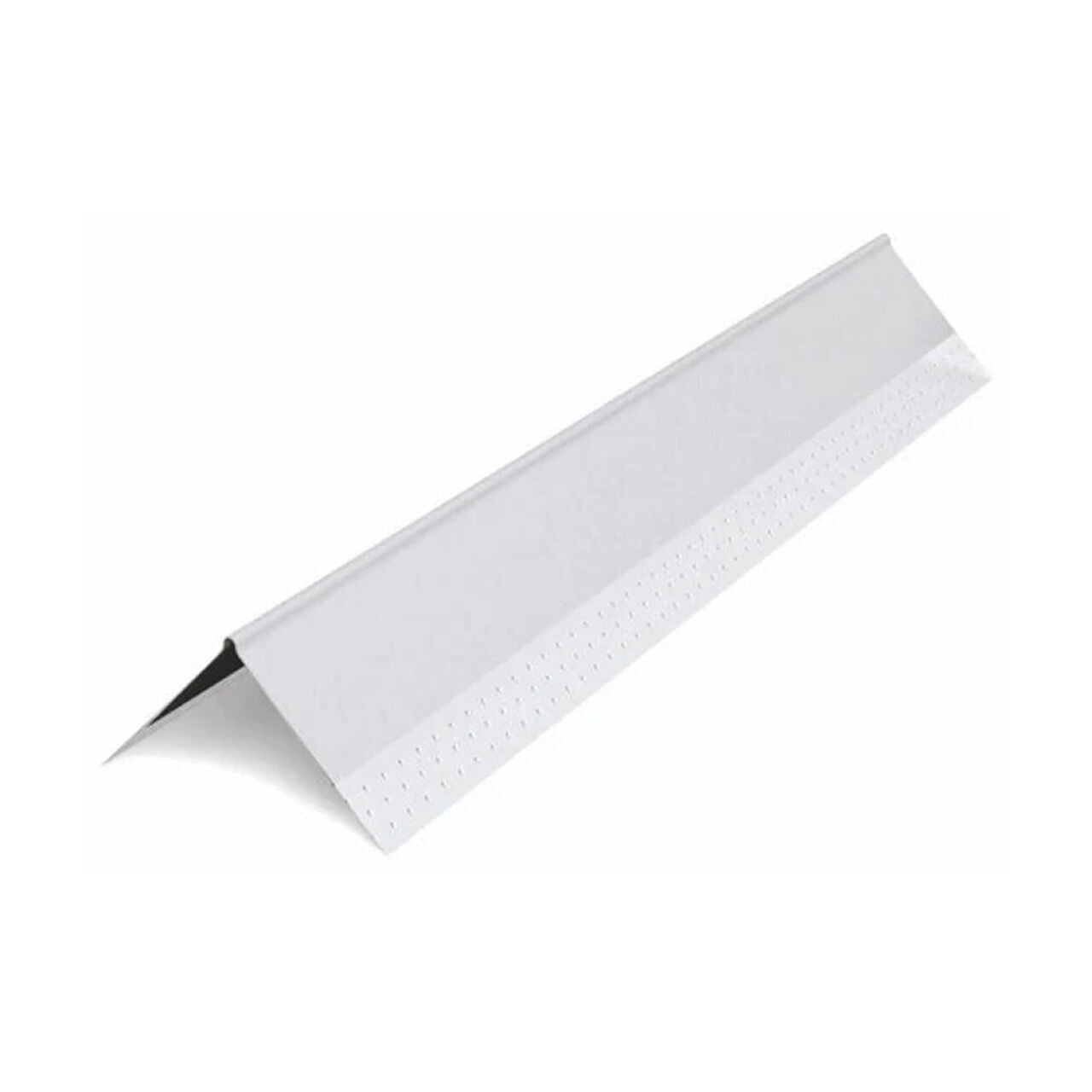 The ClarkDietrich 2-1/2 in. x 10 ft. Paper-Faced Super-Wide Corner Bead is an L-shaped, white drywall corner bead with a smooth surface and perforations for reinforced, clean finishing of corners.